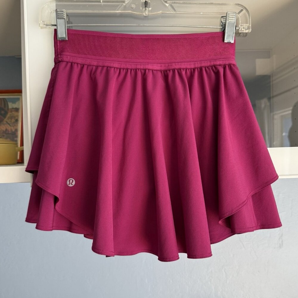 Lululemon Court Rival High Rise Skirt Skort Magenta Purple